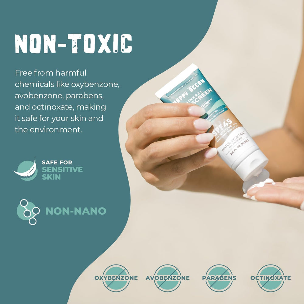 Happy Ocean SPF45 water-resistance-swim proves durable protection during aquatic activities