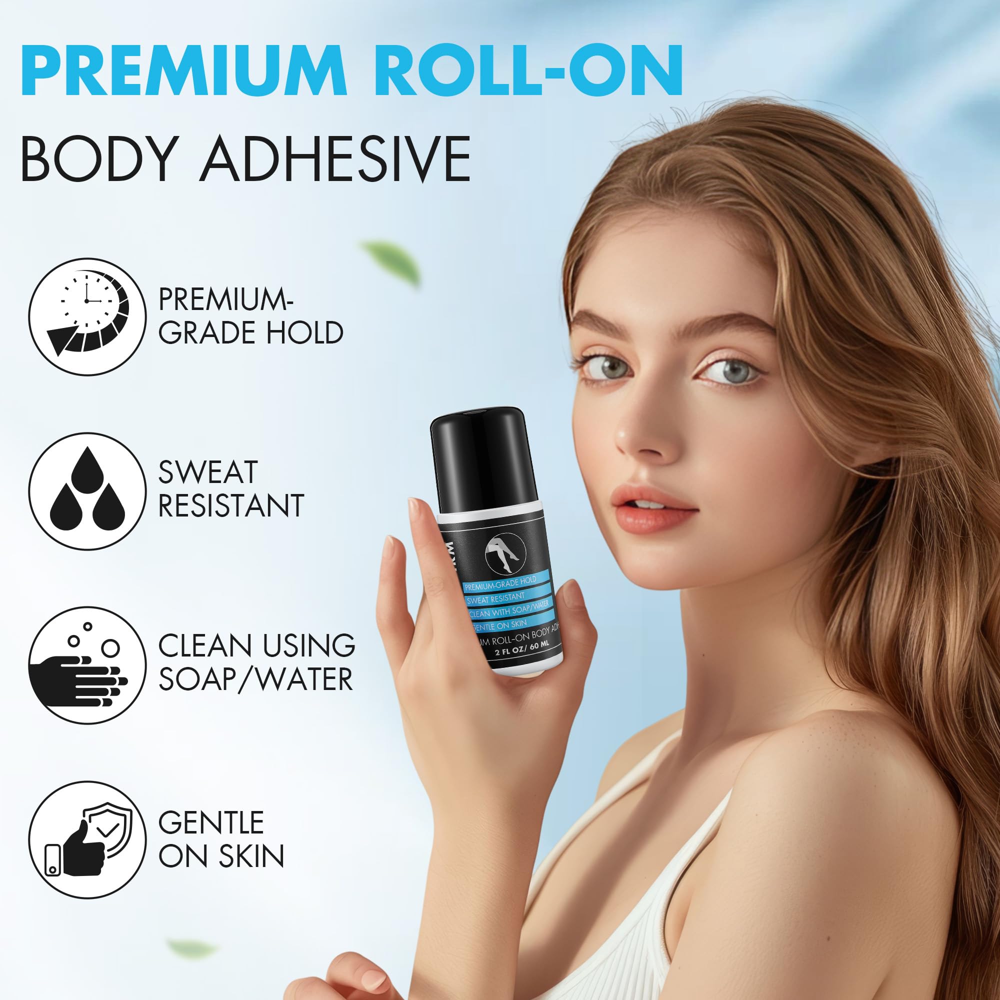 HappyAlley dancer adhesive in action on clothing offers strong, reliable hold.