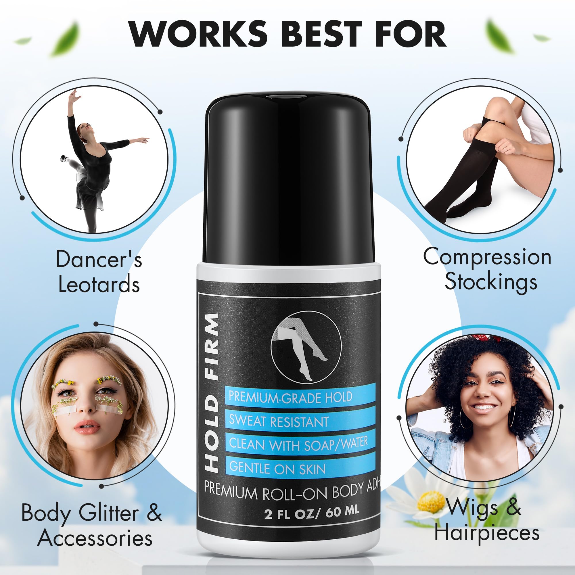 HappyAlley easy-clean roll-on leaves no residue, aiding quick outfit changes.