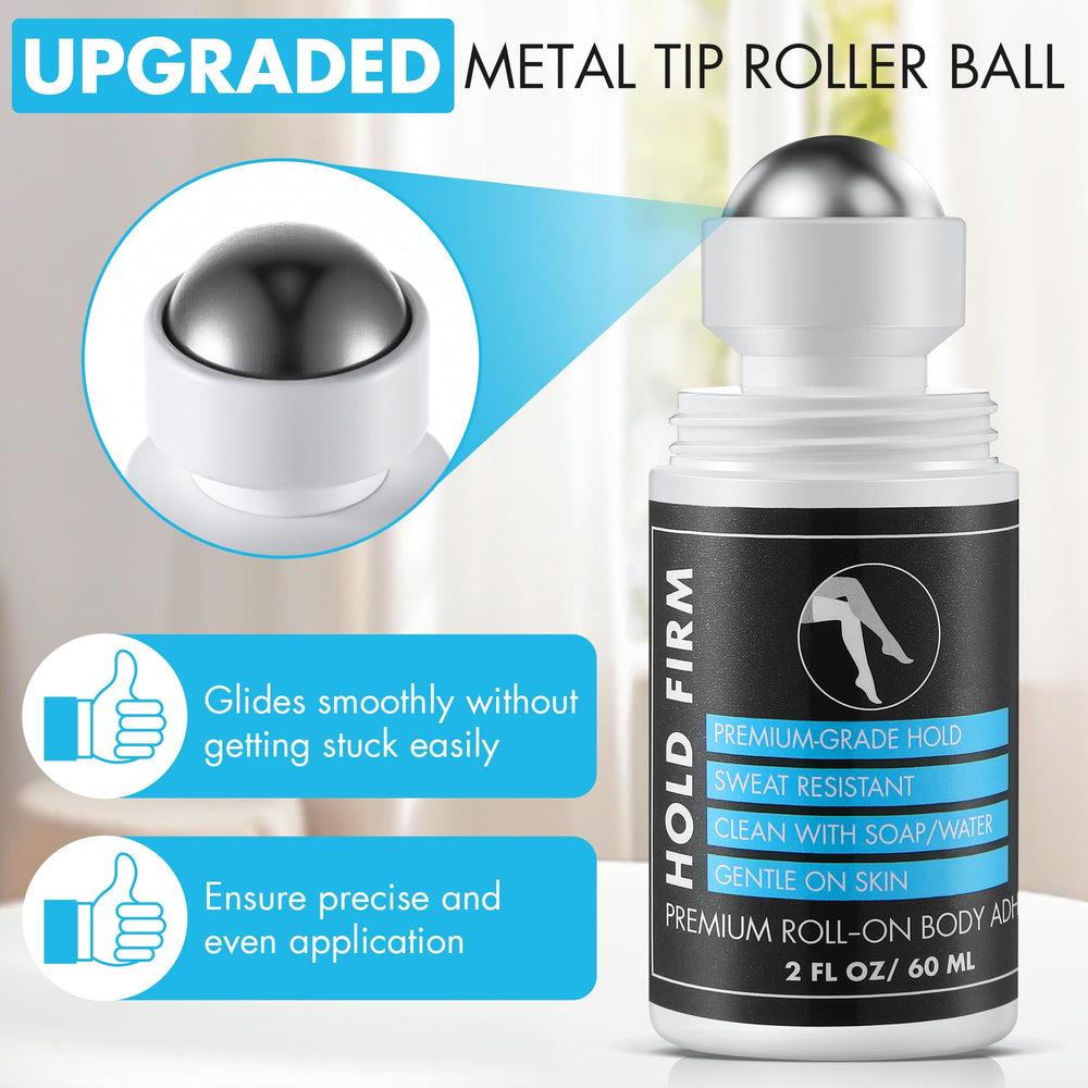HappyAlley roll-on applicator gliding smoothly on skin supports comfortable wear.