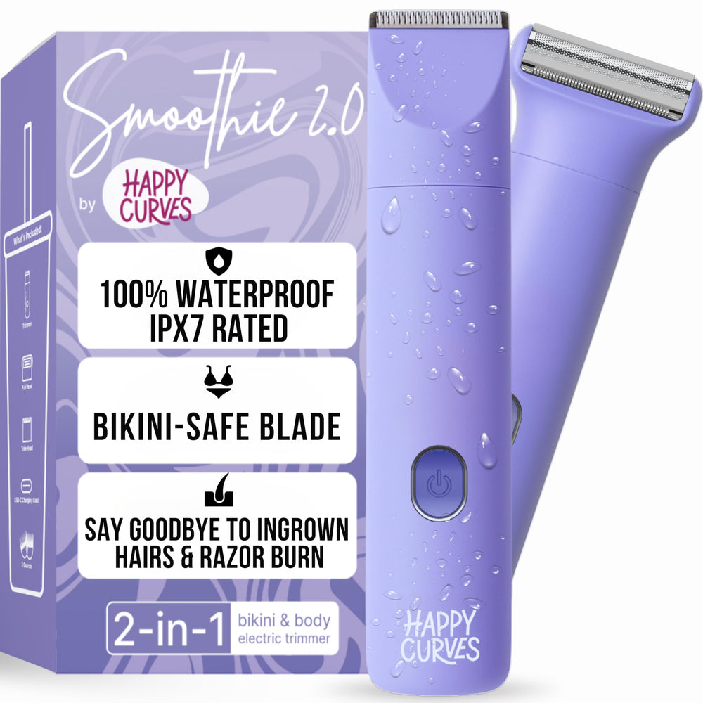 HAPPY CURVES Smoothie 2.0 Bikini Trimmer foil-head for silky skin and efficient shaving