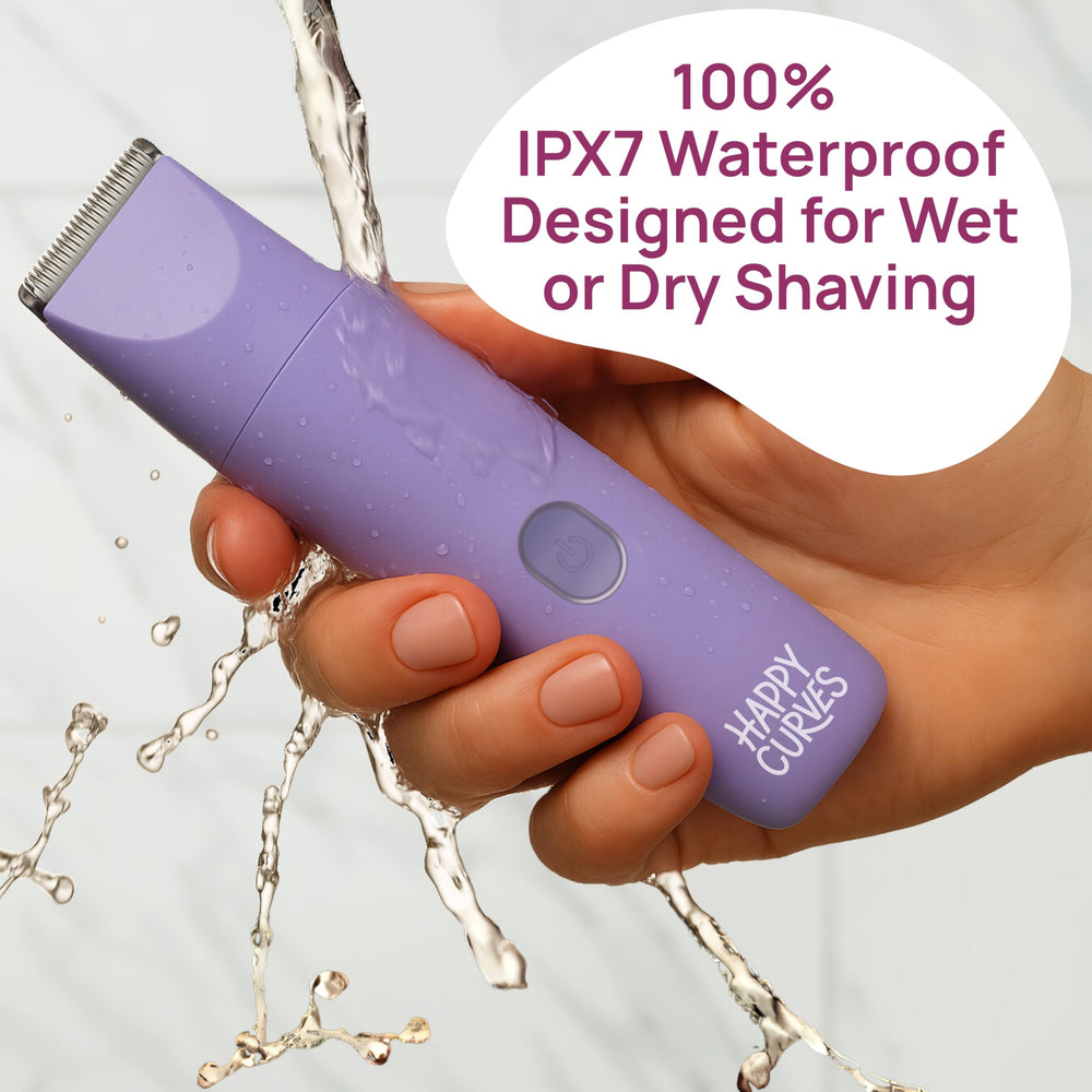 HAPPY CURVES Smoothie 2.0 Bikini Trimmer lithium-ion battery for extended sessions