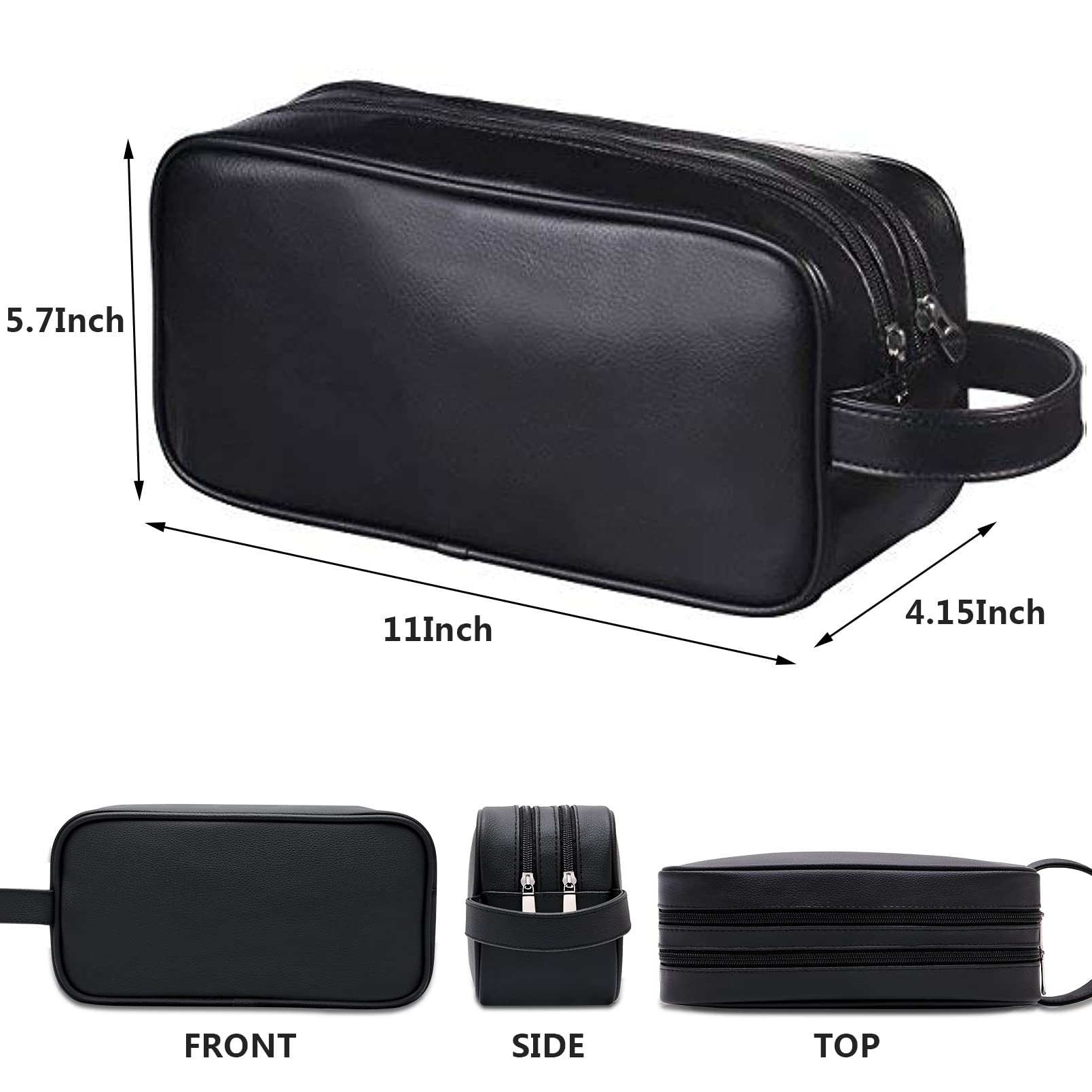 HappyDavid toiletry bag with carrying handle ready to attach to luggage.