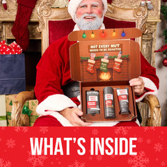 HAPPY NUTS Holiday Essentials Gift Box presented as a gift-ready package.