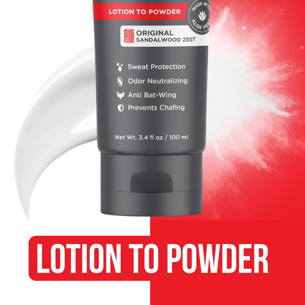 HAPPY NUTS Lotion-to-Powder technology demonstrates quick absorption and anti-friction protection