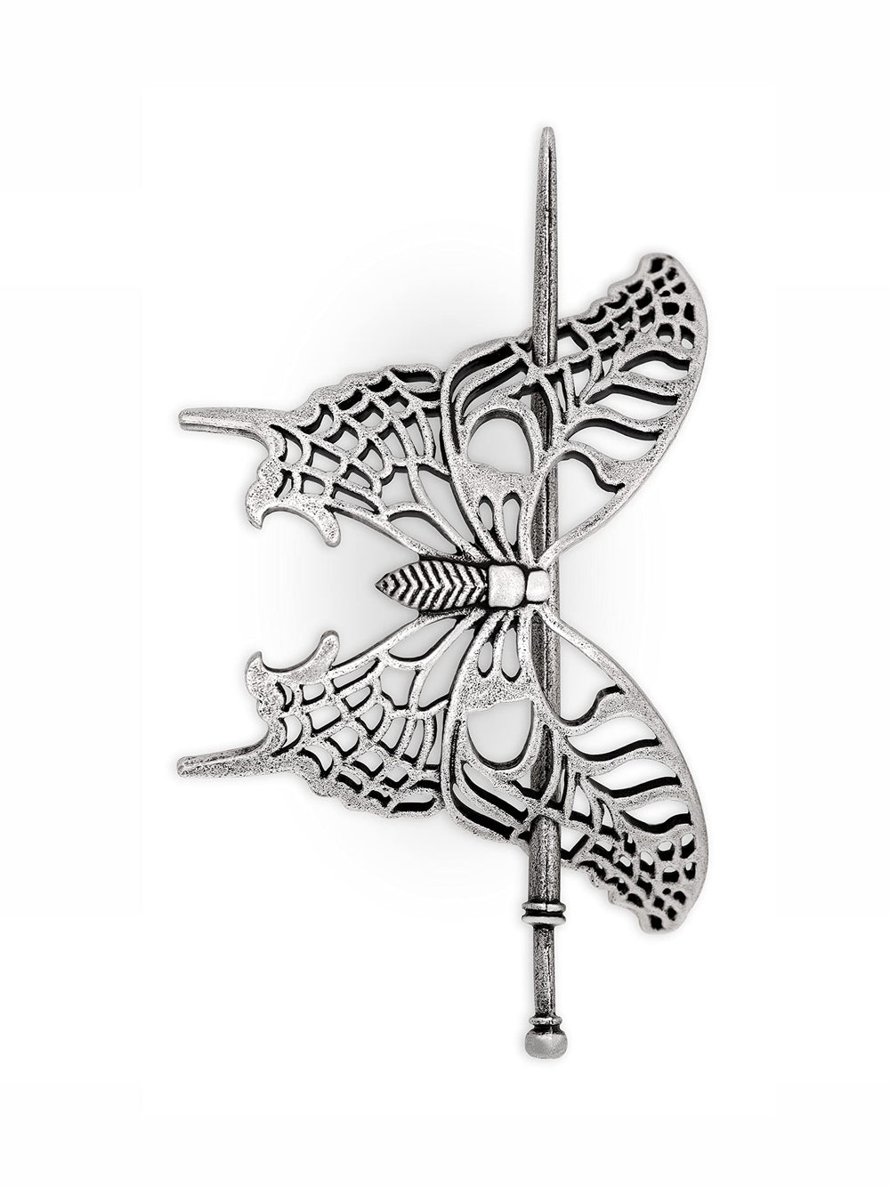 HAQUIL antique silver finish hairpin detail on metal alloy