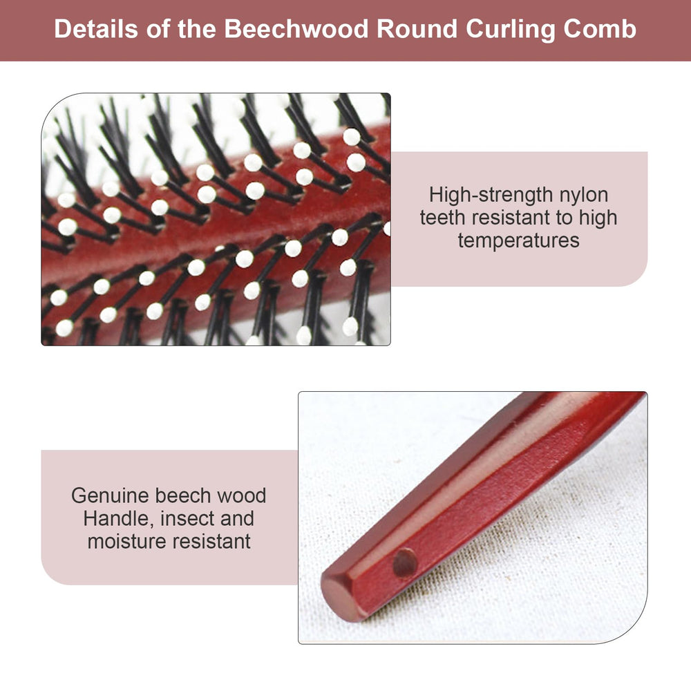 Harewu curling comb featuring gentle nylon bristles for easy detangling