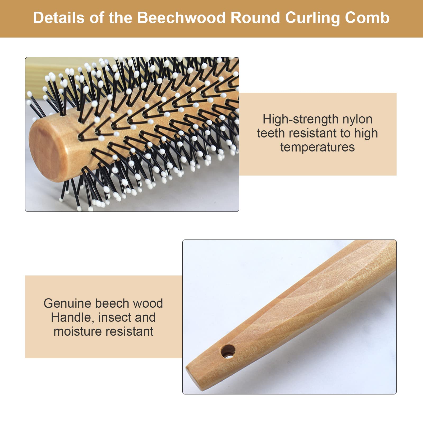 Harewu nylon bristles close-up showing flexible pins for gentle detangling