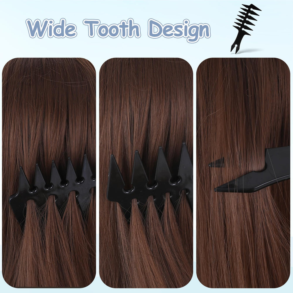 Hariendny Hair Wide-Tooth Comb detangles knots with gentle rounded teeth.