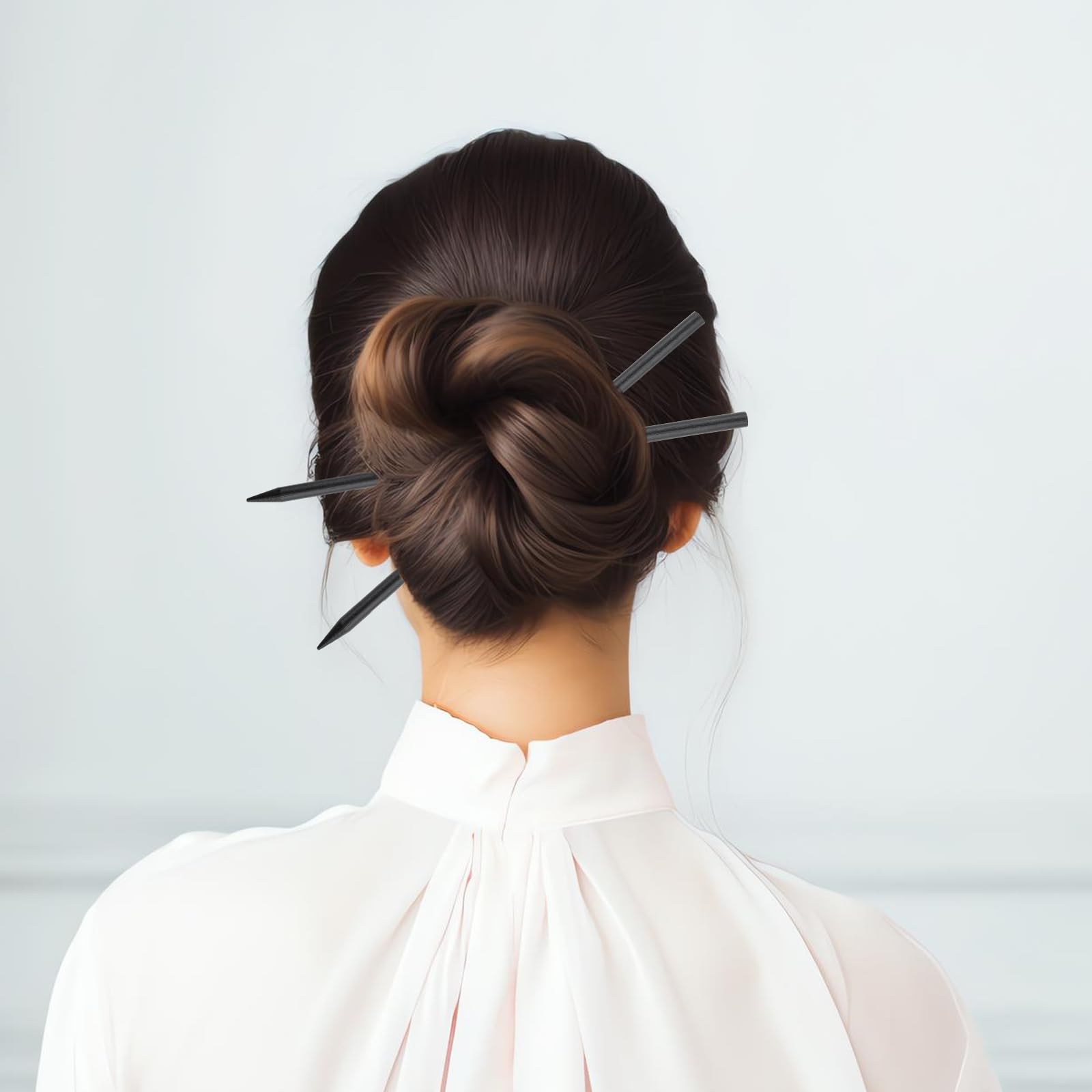 Hariendny long 28cm sticks fit most long hair for versatile styling.