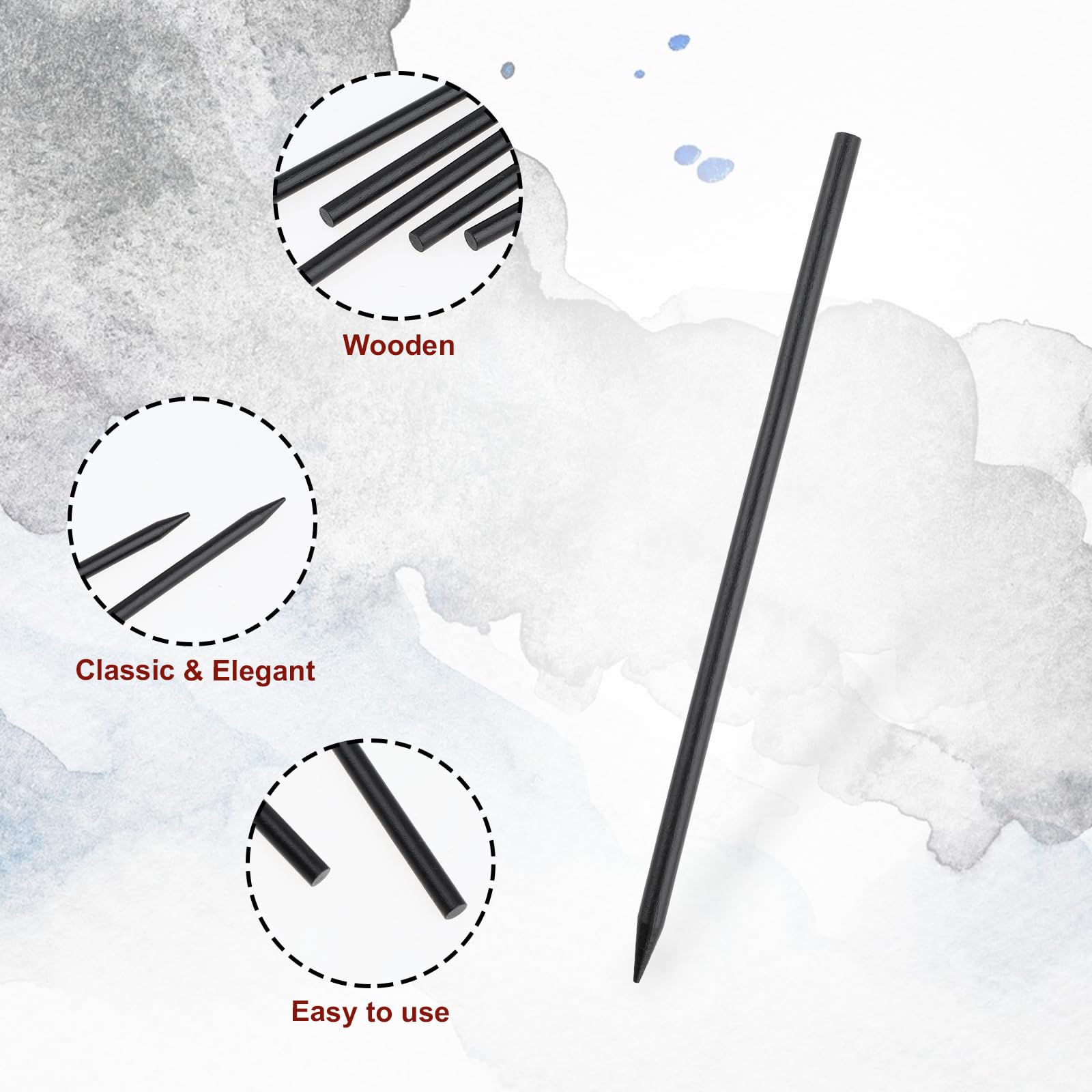 Hariendny pencil-design sticks with top hole for DIY embellishments.