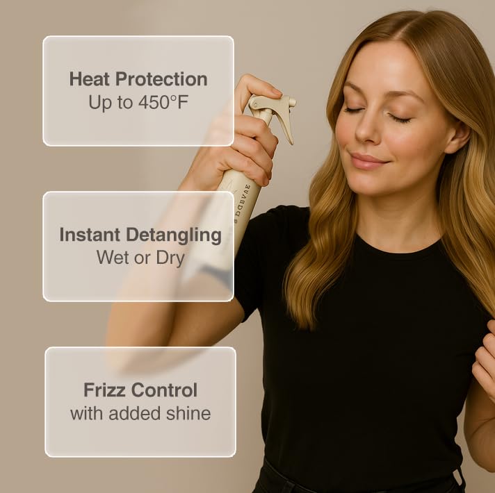 Harmonize Beauty Leave-In Conditioner all-in-one hydrates, detangles, and protects with light feel.