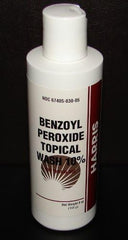 Harris Pharmaceuticals benzoyl peroxide 10% acne wash foaming lather demonstrates effective cleansing.