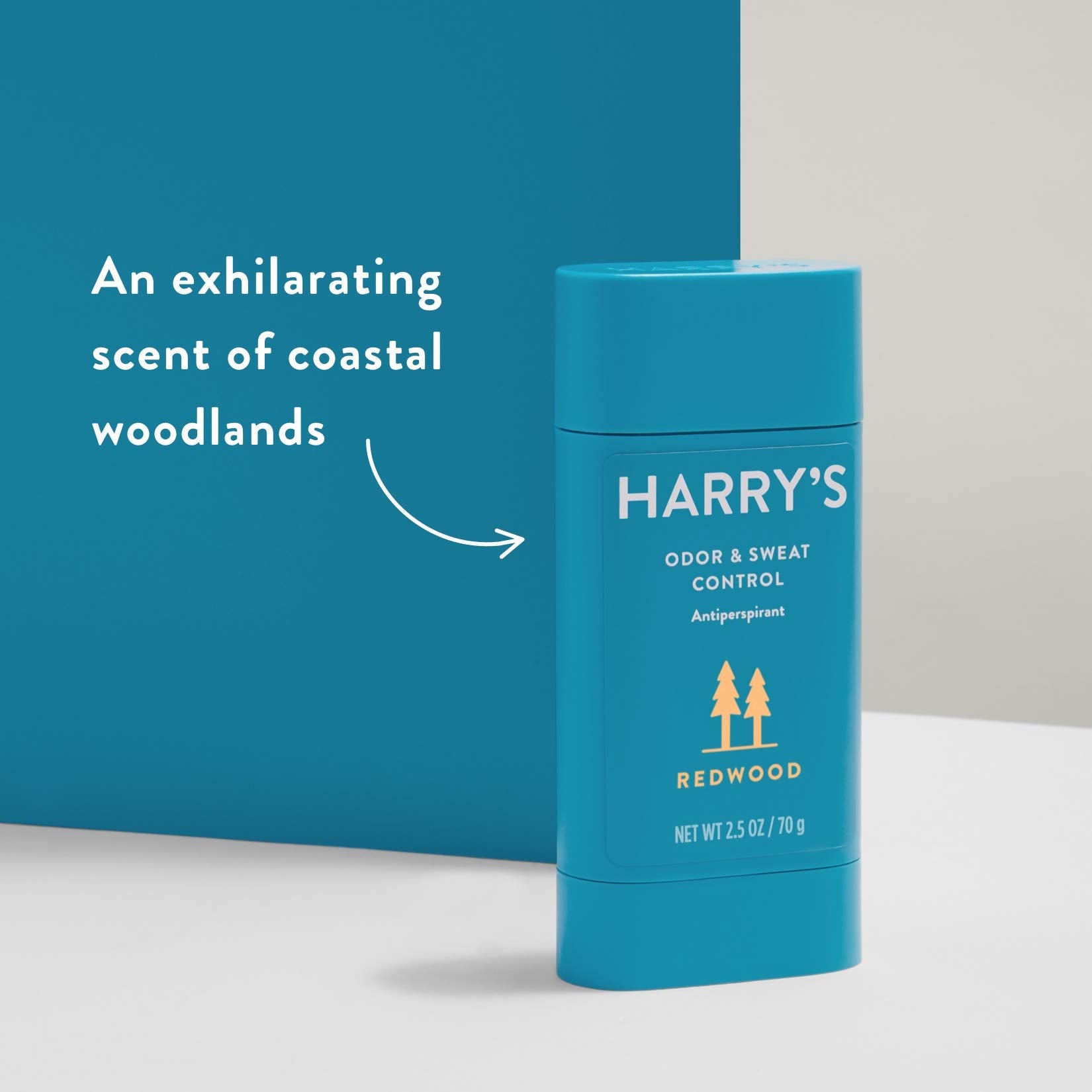 Harry's Redwood ginger root icon signals soothing, refreshing notes.