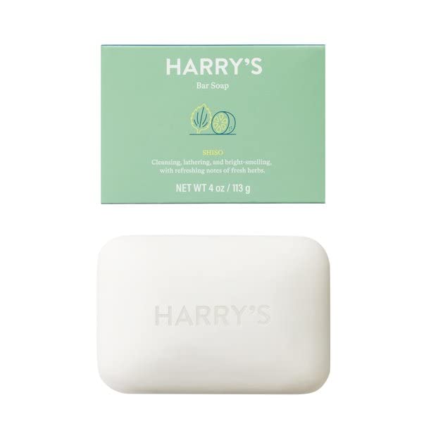 Harry's Bar Soap Shiso 4-pack packaging communicates value and convenience.