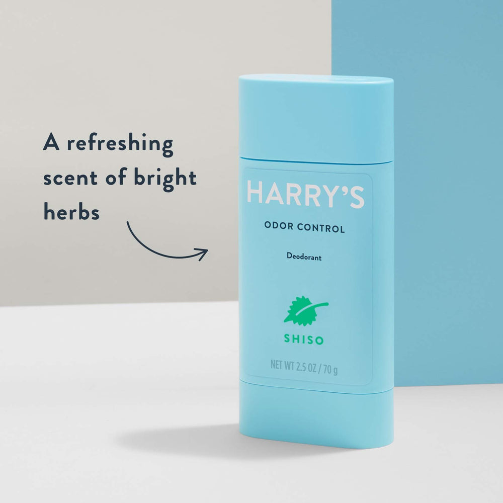 Harry's deodorant with ginger root soothes skin after application.