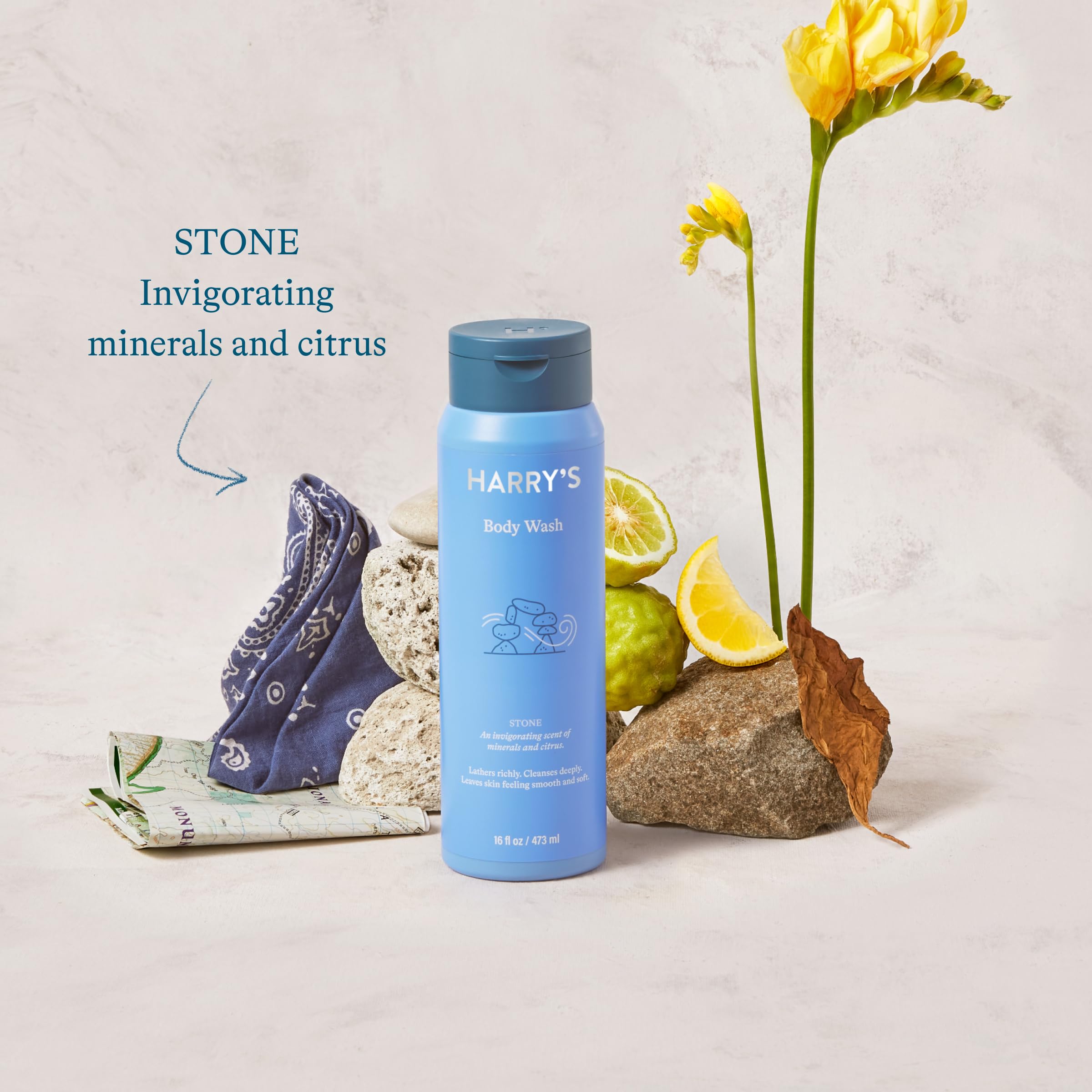 Harry's gift-set packaging featuring Stone body wash makes a thoughtful gift.