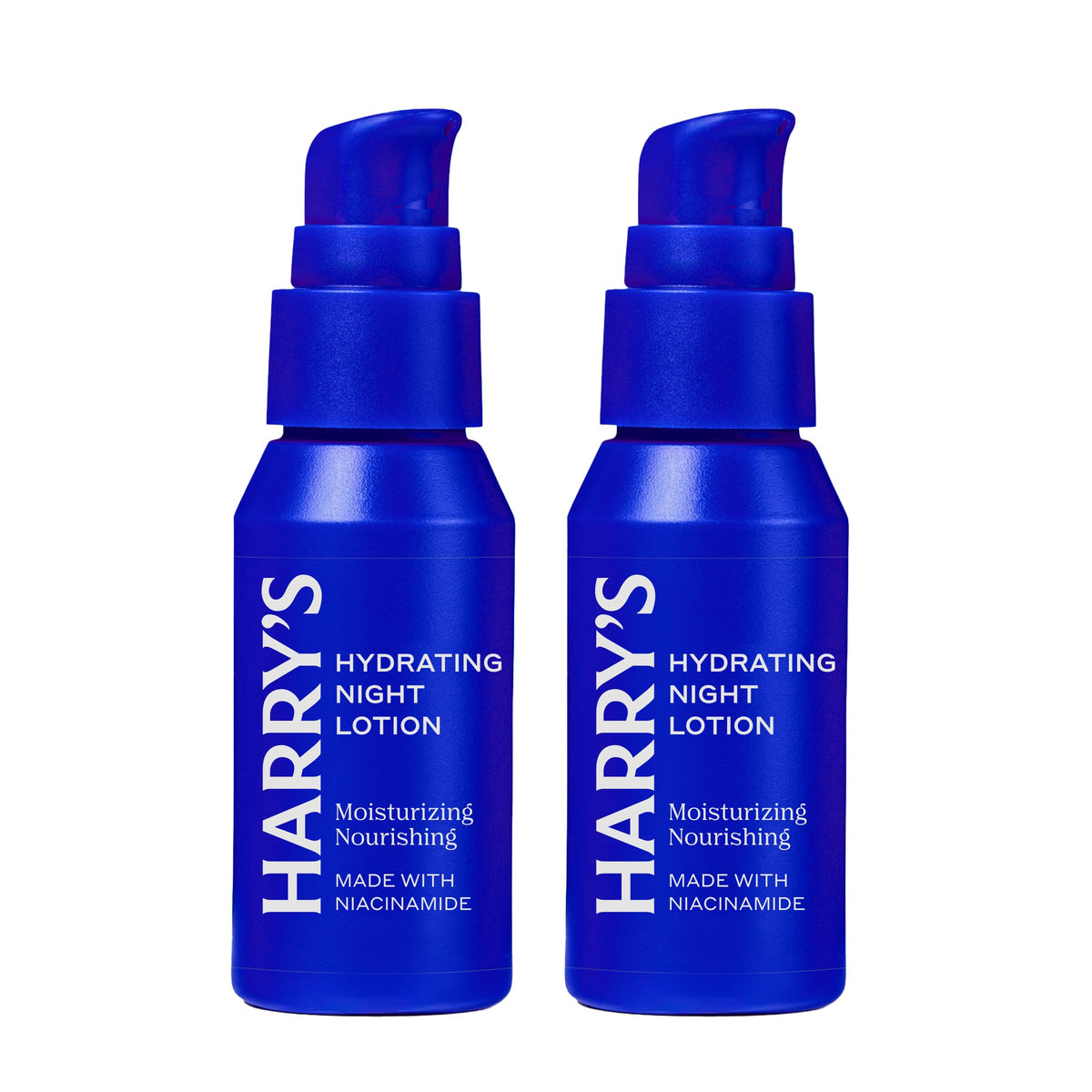 Harry's Hydrating Night Lotion bottle on a dresser offering overnight hydration