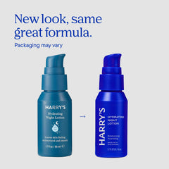 Harry's Hydrating Night Lotion pump-dispense demonstrates fast-absorbing nightly care