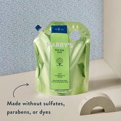 Harry's Grove lather close-up reveals rich foam and gentle cleansing