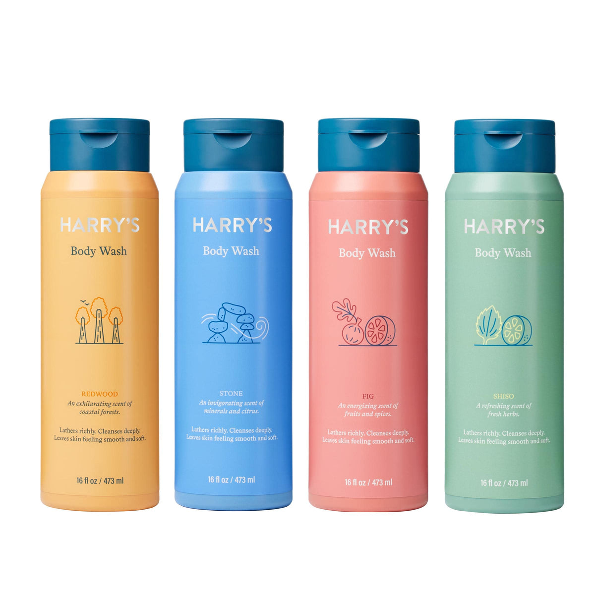 Harry's Men's Body Wash Redwood bottle delivers a rich, skin-friendly cleanse for mornings.