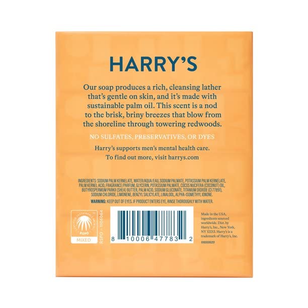 Harry's Redwood Scent Bar Soap foam closeup demonstrates creamy lather.