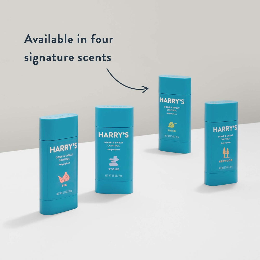Harry's Stone scent with yuzu and bergamot notes for a refreshing aroma.