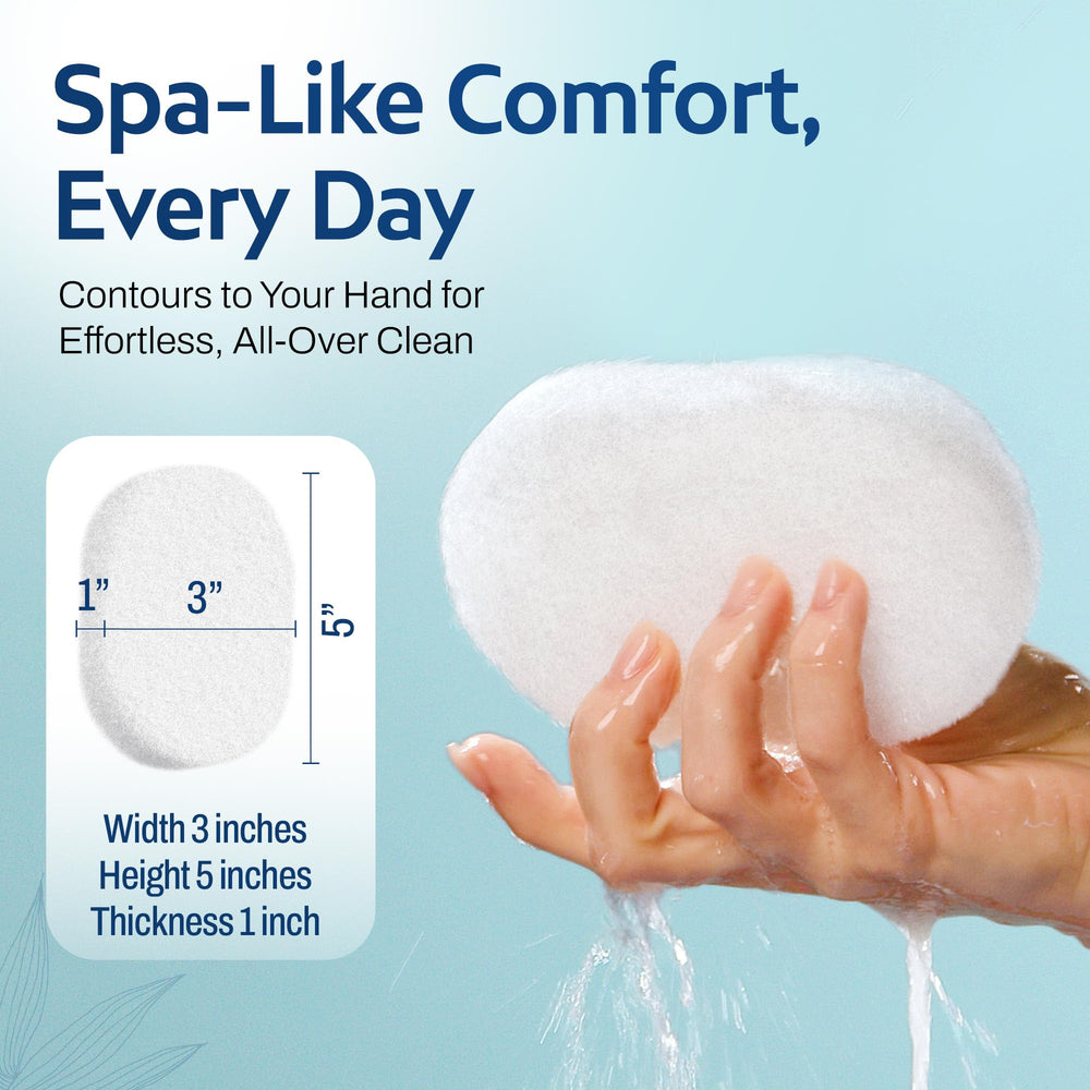 HartFelt sponges with soap lather showcased for easy cleansing and smooth skin