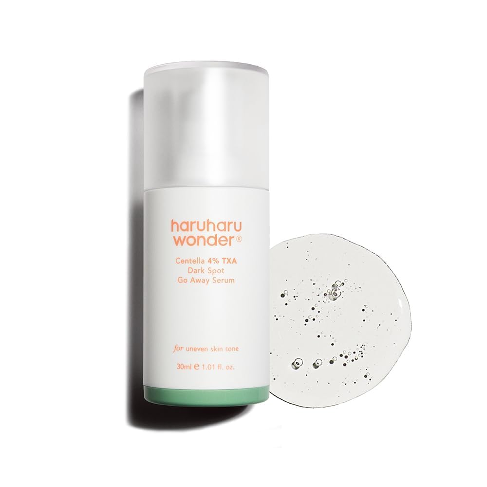HARUHARU Wonder 4% TXA serum bottle closeup for radiant skin support.