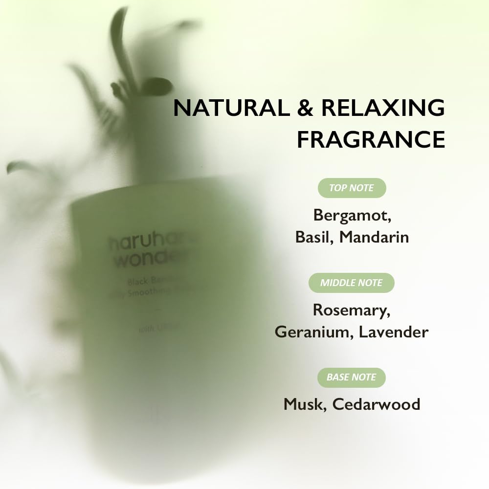 HARUHARU Wonder Black Bamboo Body Oil for smooth knees and elbows, restoring softness.