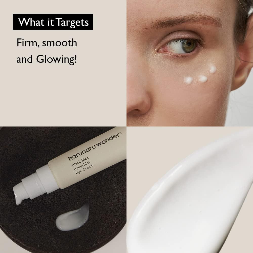 HARUHARU Wonder eye cream texture swatch indicates lightweight hydration
