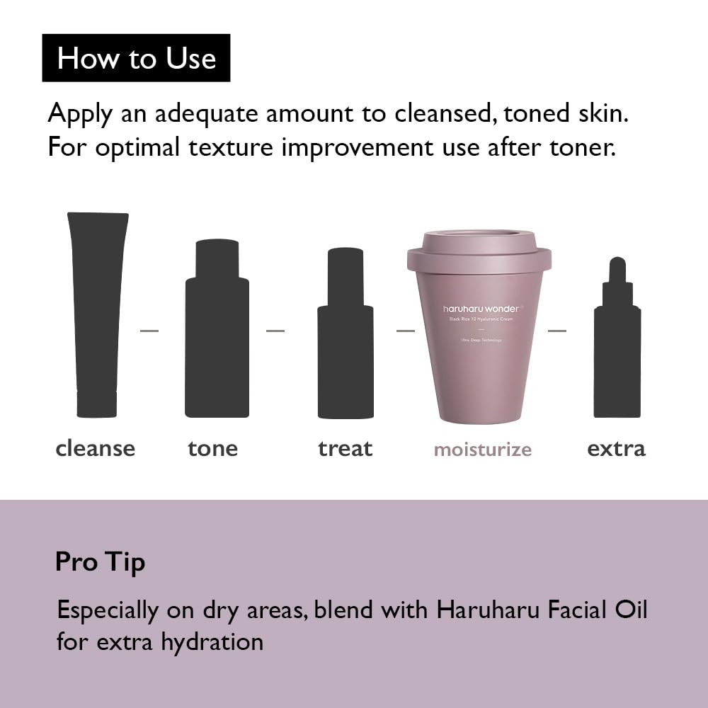 HARUHARU Wonder Black Rice pump bottle enabling easy, even application