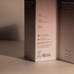 HARUHARU Wonder toner being applied with cotton pad for gentle sensitive-skin hydration.