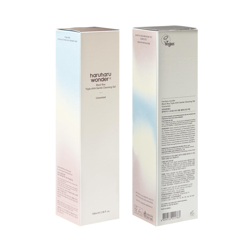 HARUHARU Wonder Black Rice cleansing gel bamboo shoot bark antioxidant boost.