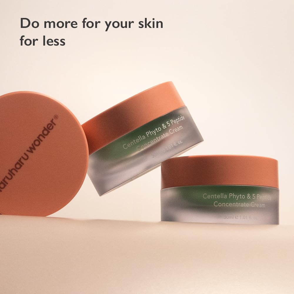 HARUHARU Wonder Centella Phyto & 5 Peptide application scene in morning routine boosting glow