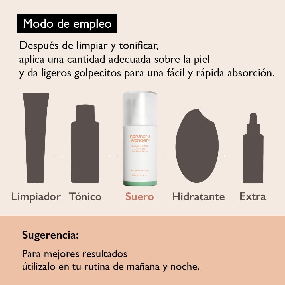HARUHARU Wonder ingredients include Vitamin C, Niacinamide, and Centella for brightness and balance.