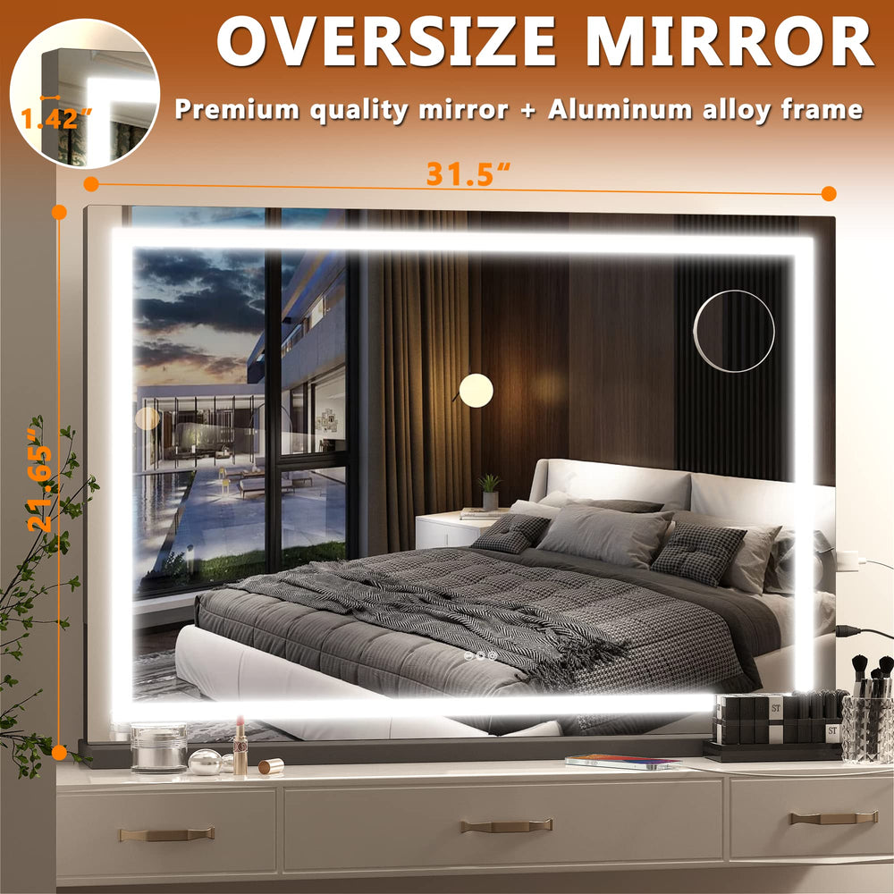 Hasipu LED makeup mirror with dimmable brightness for routines.
