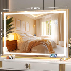 Hasipu makeup mirror dimmable 3 modes for warm, natural, or cool tone makeup
