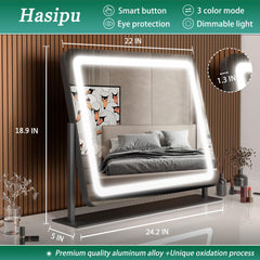 Hasipu vanity mirror 180 LED beads deliver bright, even illumination
