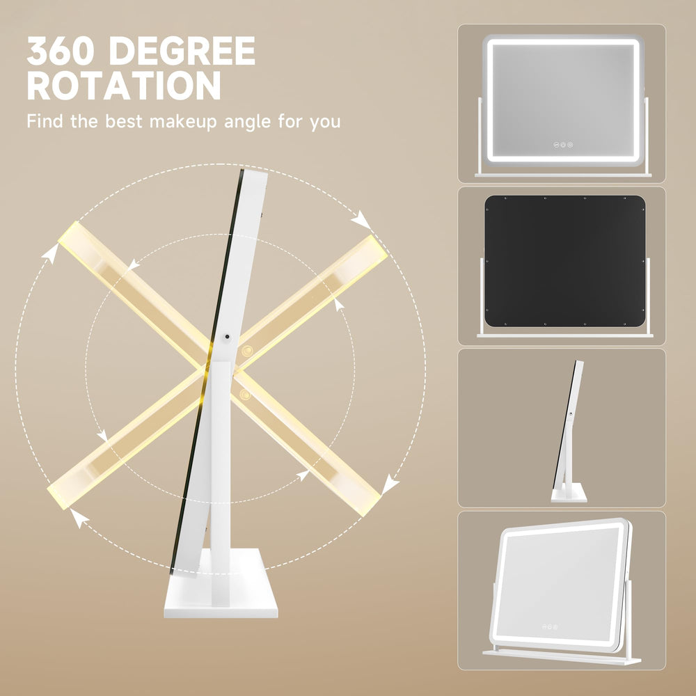 Hasipu vanity mirror highlights dense 192 lamp beads for bright illumination