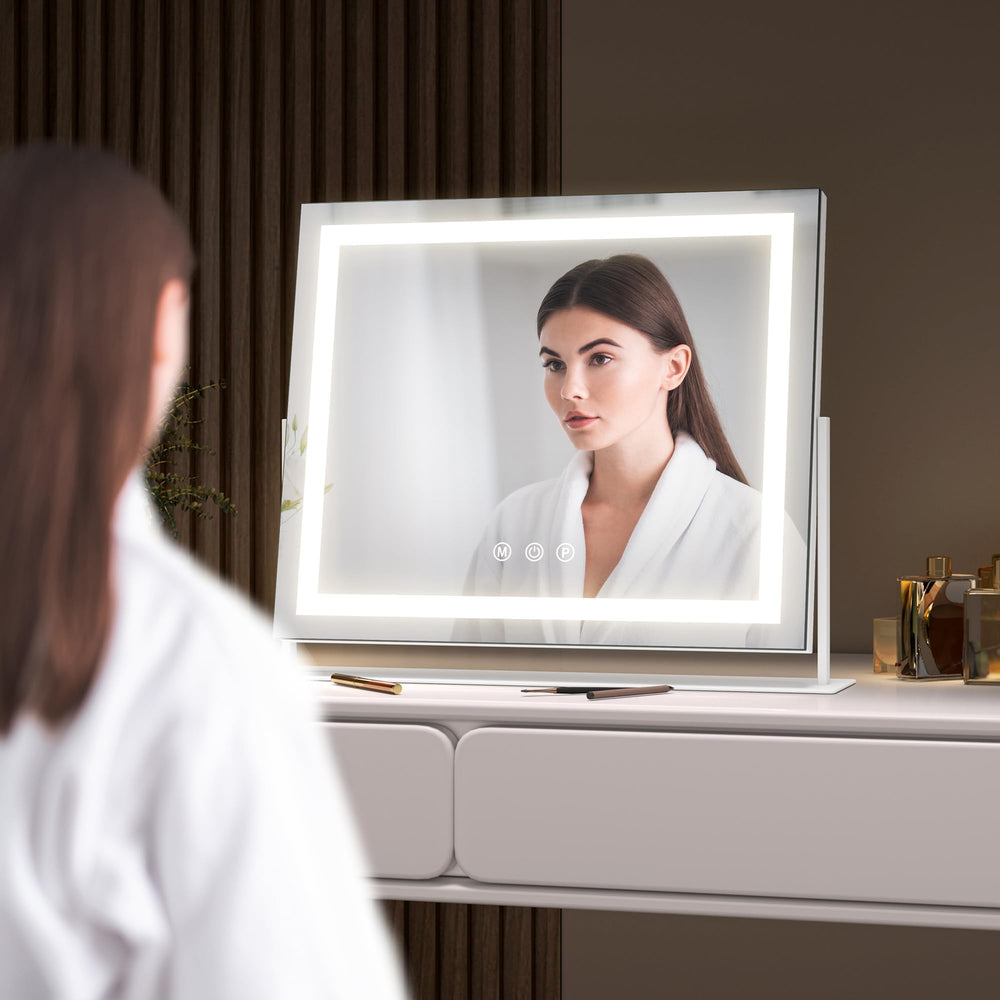 Hasipu vanity mirror detachable magnifying mirror for on-the-go touch-ups