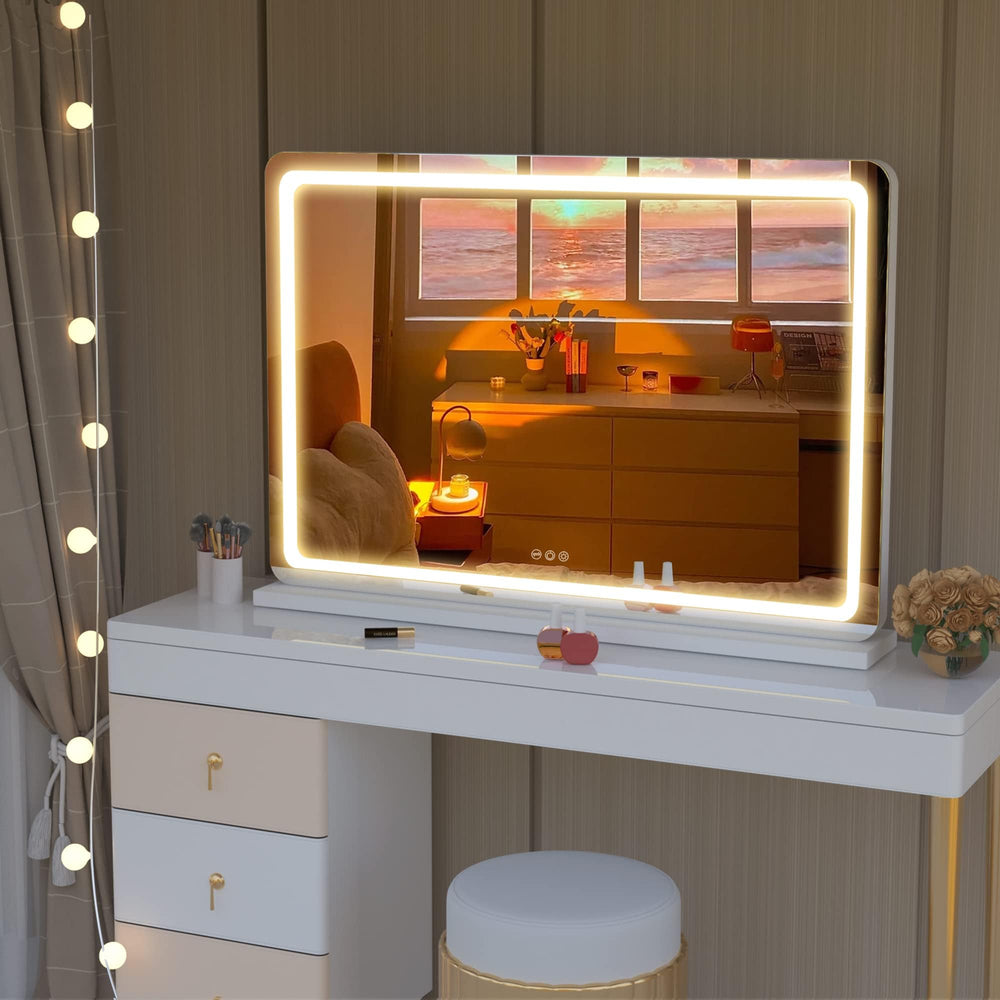 Hasipu vanity mirror memory function recalls last lighting setting.