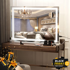Hasipu vanity mirror three color modes for warm natural and cool tones.