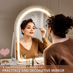 Hasipu vanity mirror three light modes for versatile makeup needs.