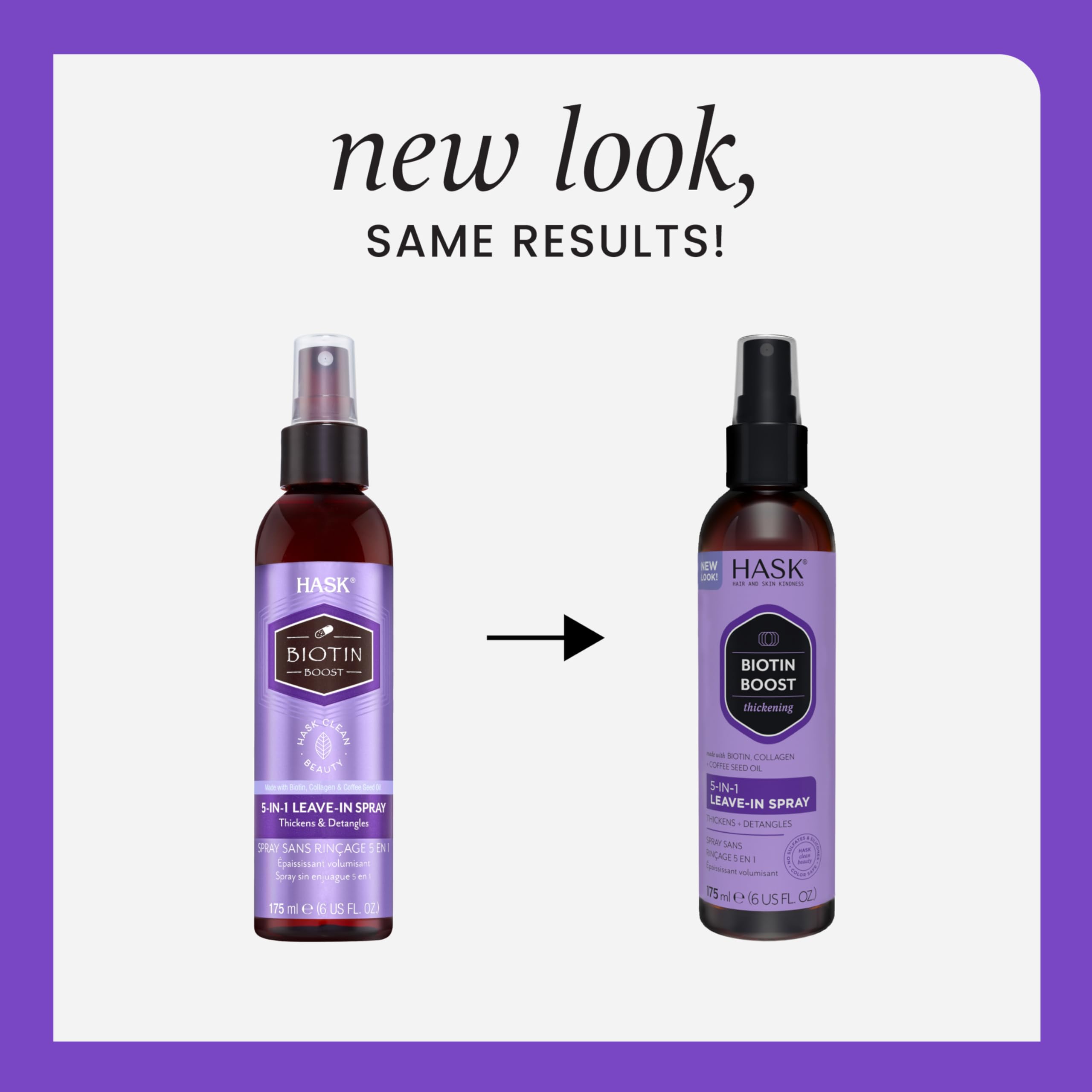HASK Argan Oil 5-in-1 Leave-In Spray back view for daily frizz control.