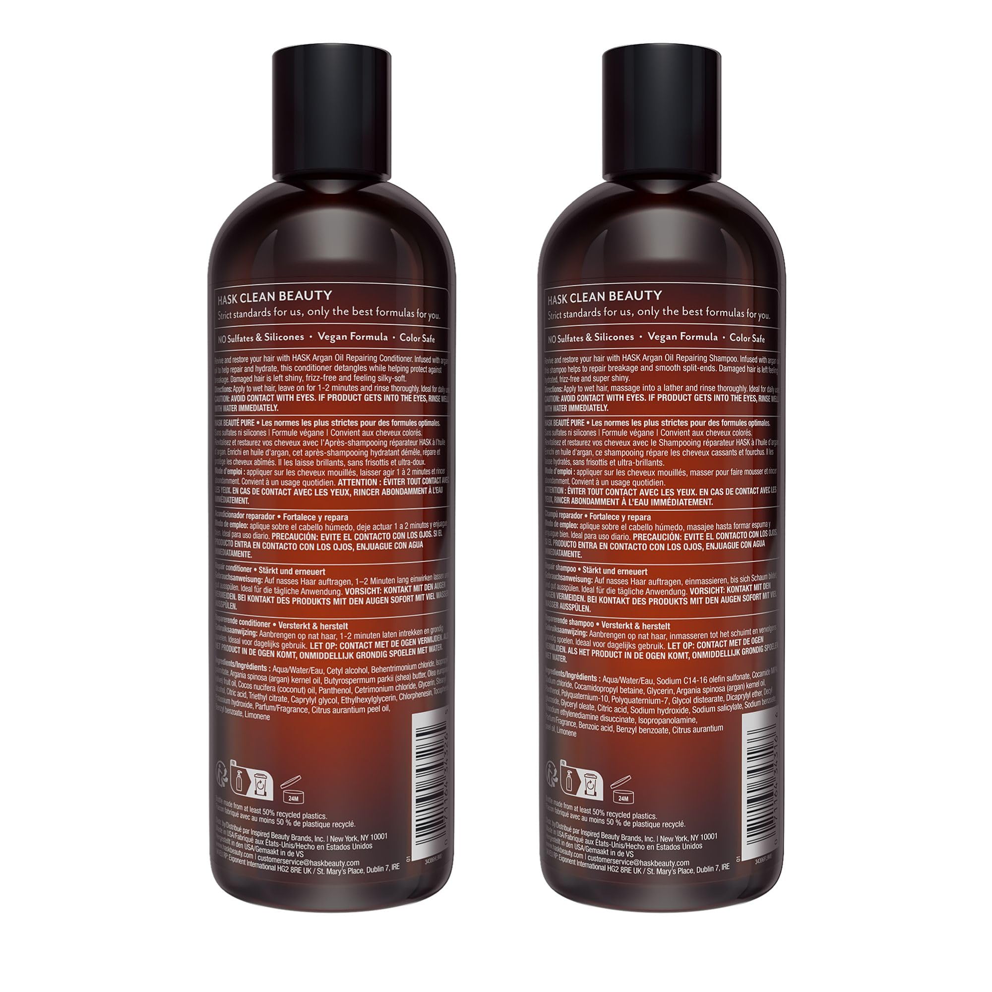 HASK Argan Oil Repairing Shampoo emphasized as color-safe care for vibrant hair