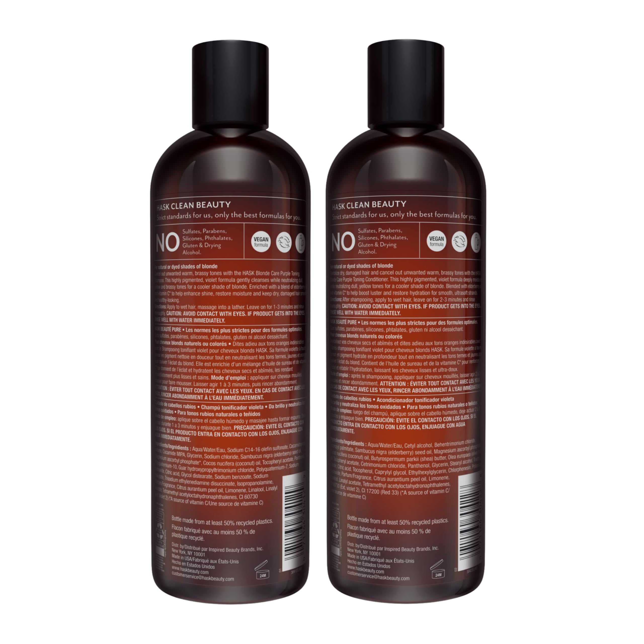 HASK Blonde Care color-safe icon emphasizes protection of blonde tones.