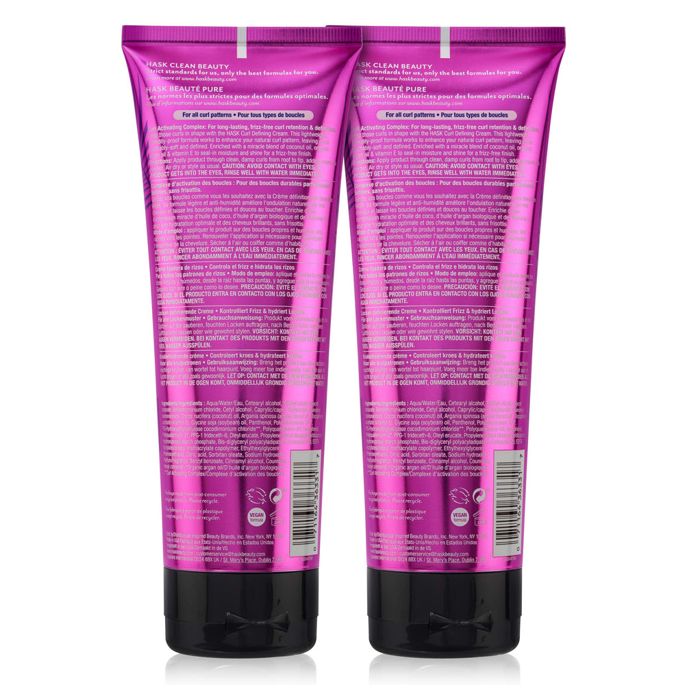 HASK Frizz-free curls closeup demonstrates lasting shine and smooth texture