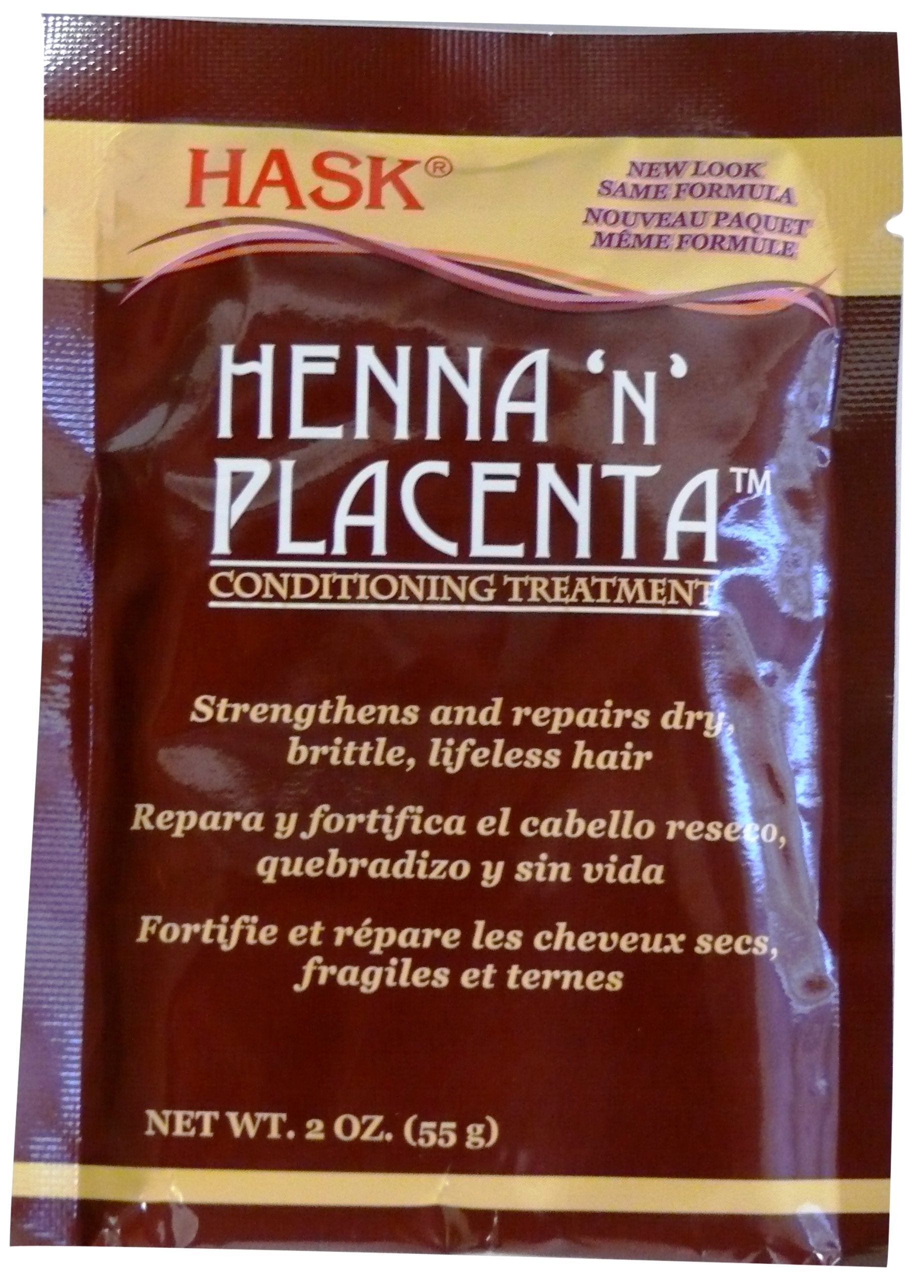 HASK Henna & Placenta conditioning therapy 12-pack nourishes for softer, shinier hair