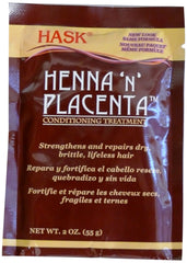 HASK Henna & Placenta conditioning therapy 12-pack nourishes for softer, shinier hair